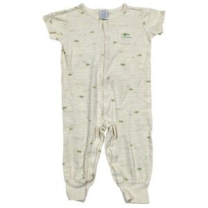 Gymboree Vintage 2002 Sweet Pea Pod Striped Cotton Romper Sleeper 12-18 Months